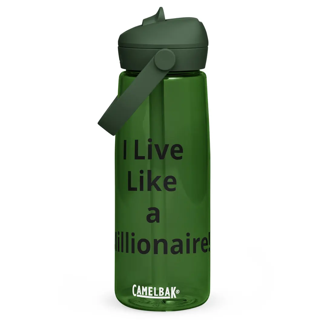 I Live Like A Millionaire! - Water Bottle